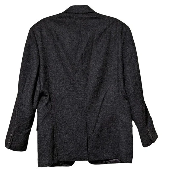 Lauren Ralph Lauren 100% camel hair blazer charcoal neutral business dressy 44R